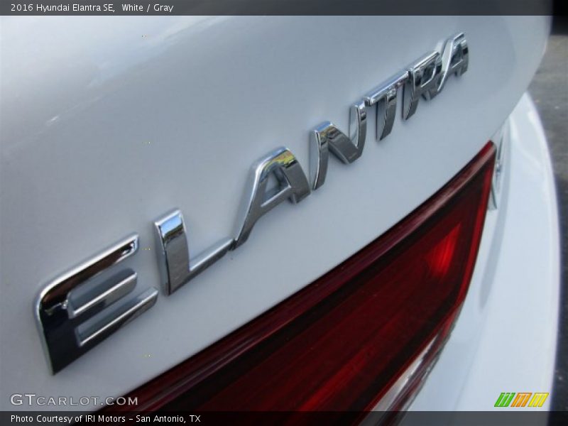 White / Gray 2016 Hyundai Elantra SE