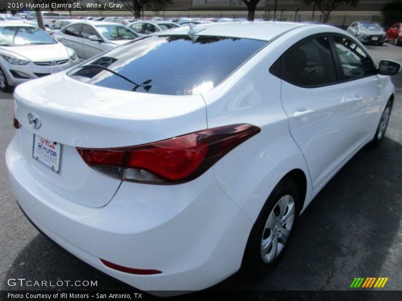 White / Gray 2016 Hyundai Elantra SE