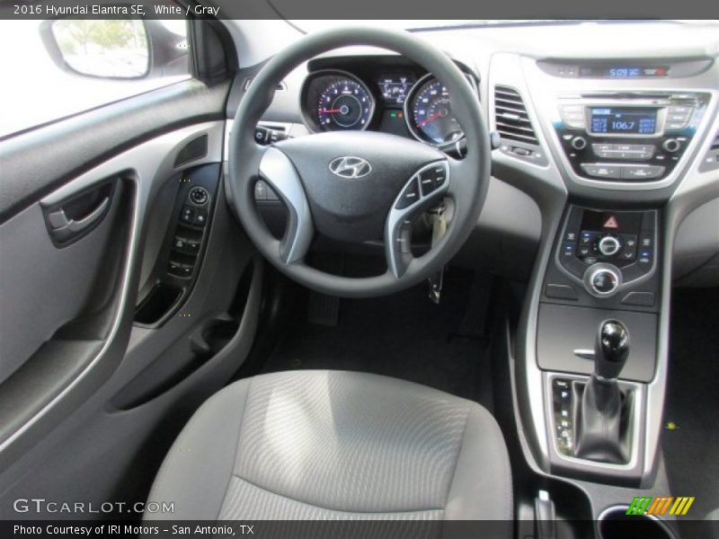 White / Gray 2016 Hyundai Elantra SE