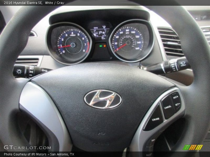 White / Gray 2016 Hyundai Elantra SE