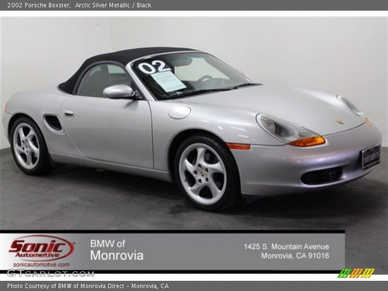 Arctic Silver Metallic / Black 2002 Porsche Boxster