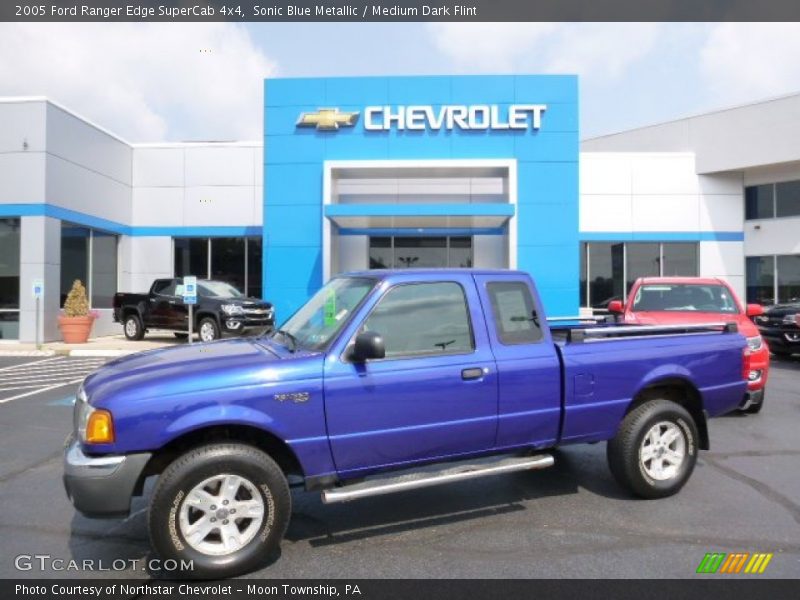 Sonic Blue Metallic / Medium Dark Flint 2005 Ford Ranger Edge SuperCab 4x4