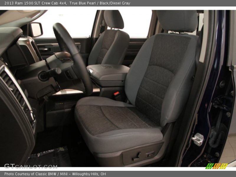 True Blue Pearl / Black/Diesel Gray 2013 Ram 1500 SLT Crew Cab 4x4