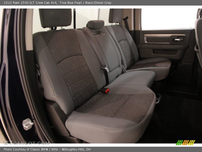 True Blue Pearl / Black/Diesel Gray 2013 Ram 1500 SLT Crew Cab 4x4
