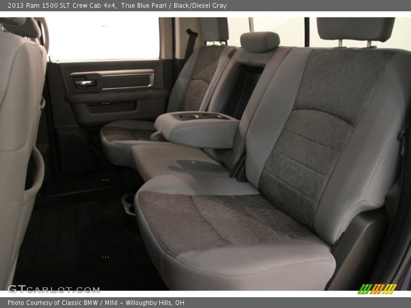 True Blue Pearl / Black/Diesel Gray 2013 Ram 1500 SLT Crew Cab 4x4