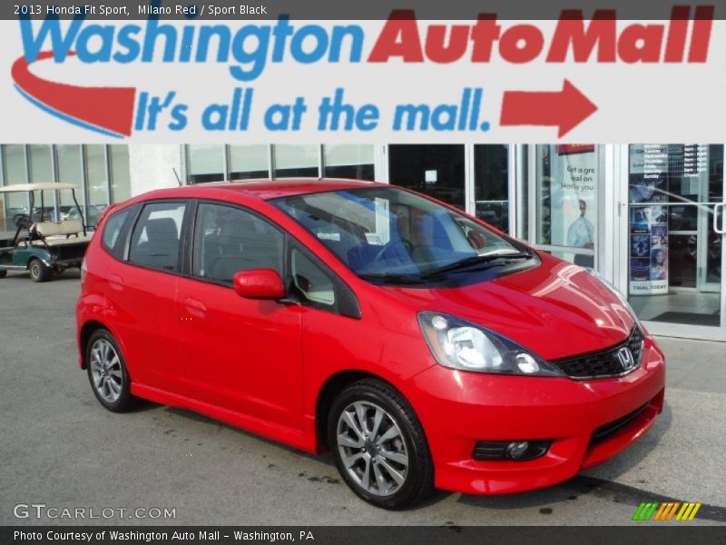 Milano Red / Sport Black 2013 Honda Fit Sport