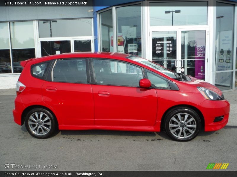 Milano Red / Sport Black 2013 Honda Fit Sport