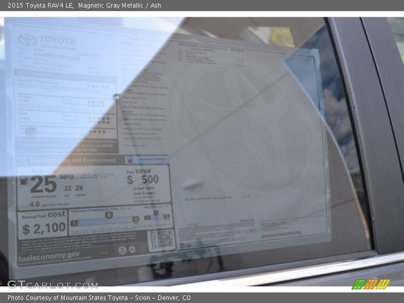 Magnetic Gray Metallic / Ash 2015 Toyota RAV4 LE