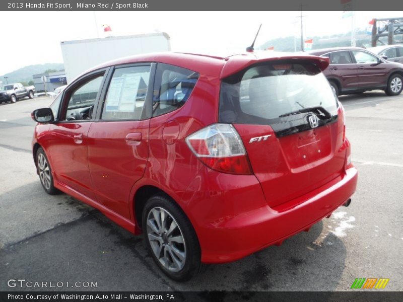 Milano Red / Sport Black 2013 Honda Fit Sport