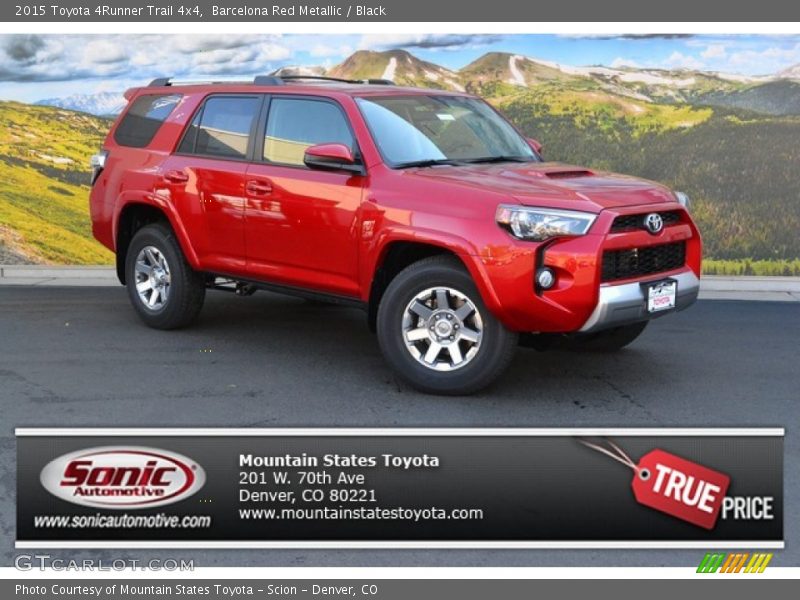 Barcelona Red Metallic / Black 2015 Toyota 4Runner Trail 4x4