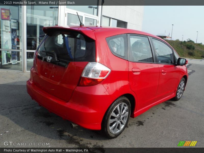 Milano Red / Sport Black 2013 Honda Fit Sport