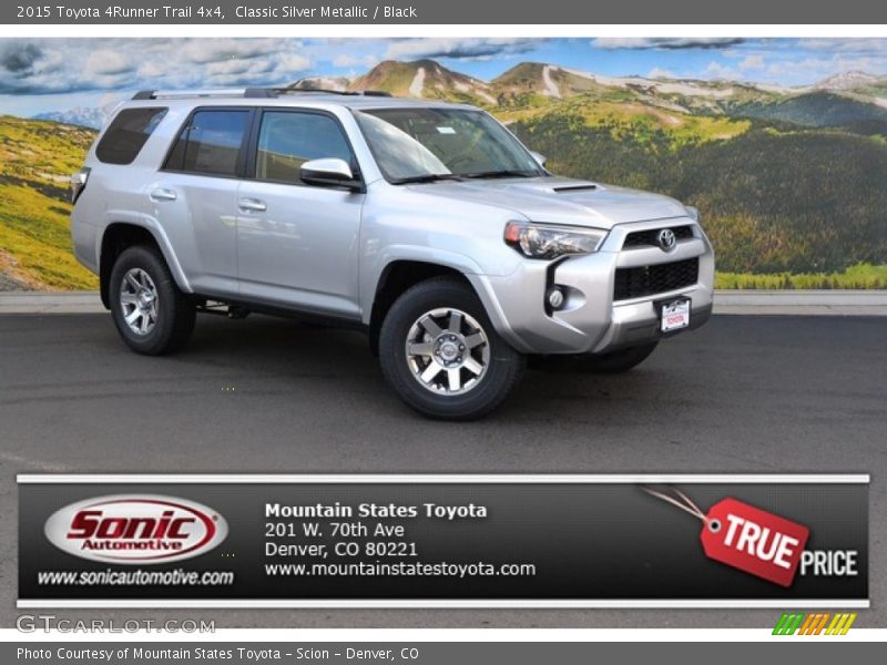 Classic Silver Metallic / Black 2015 Toyota 4Runner Trail 4x4