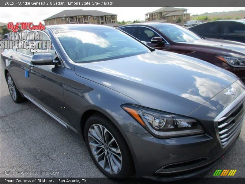 Empire State Gray / Black 2015 Hyundai Genesis 3.8 Sedan