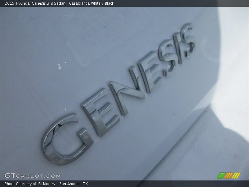 Casablanca White / Black 2015 Hyundai Genesis 3.8 Sedan