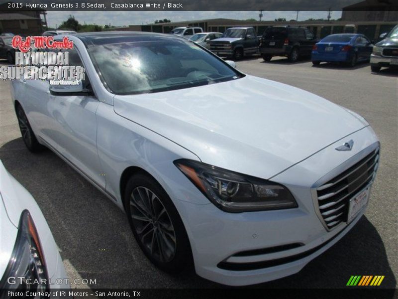 Casablanca White / Black 2015 Hyundai Genesis 3.8 Sedan