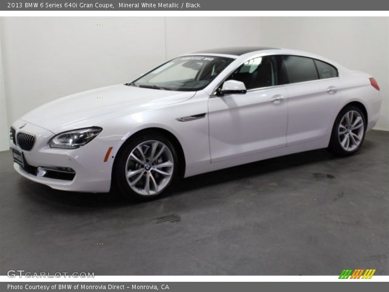 Mineral White Metallic / Black 2013 BMW 6 Series 640i Gran Coupe