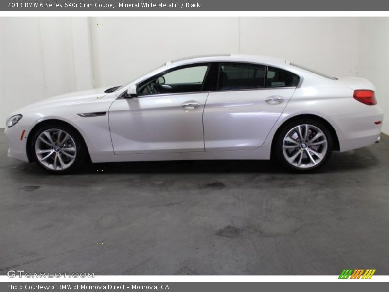 Mineral White Metallic / Black 2013 BMW 6 Series 640i Gran Coupe