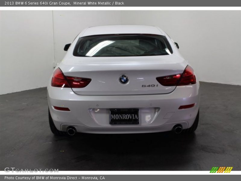 Mineral White Metallic / Black 2013 BMW 6 Series 640i Gran Coupe