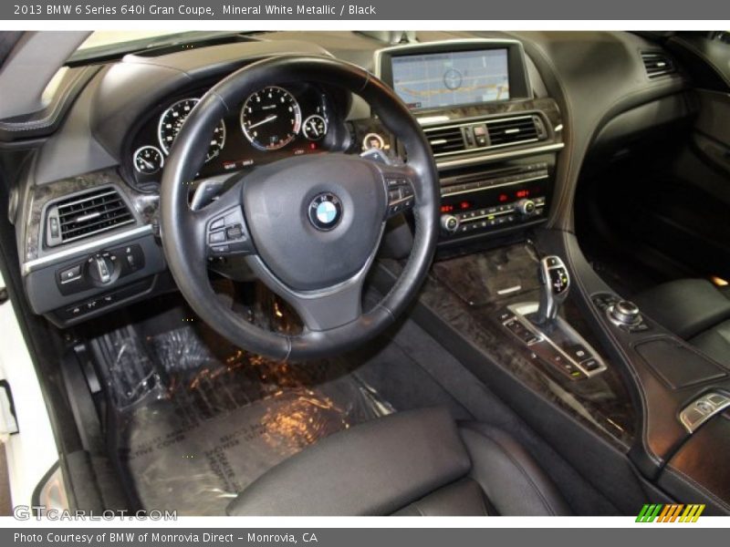 Mineral White Metallic / Black 2013 BMW 6 Series 640i Gran Coupe