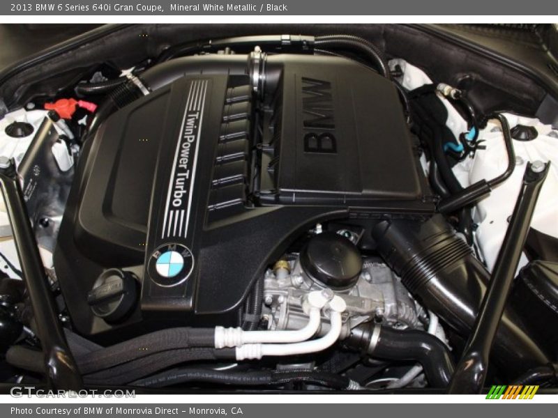 Mineral White Metallic / Black 2013 BMW 6 Series 640i Gran Coupe