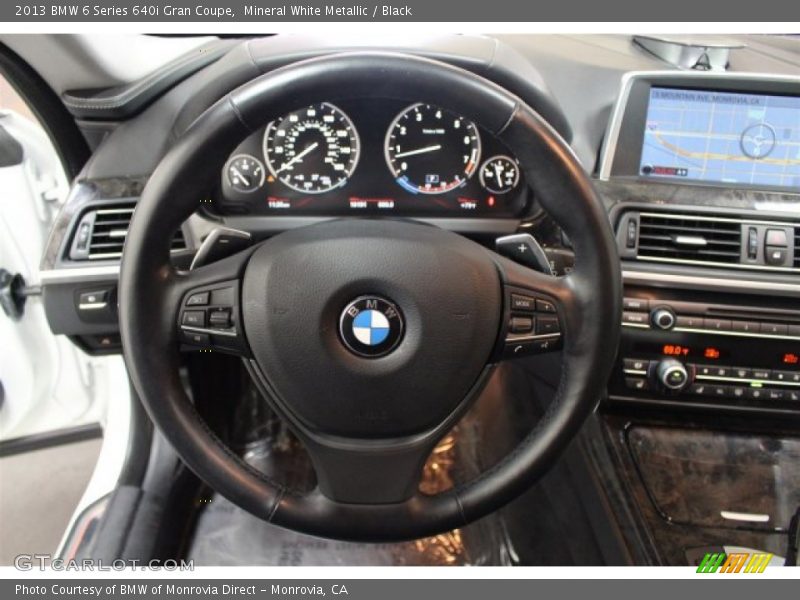 Mineral White Metallic / Black 2013 BMW 6 Series 640i Gran Coupe