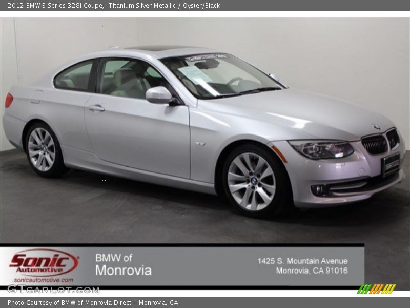 Titanium Silver Metallic / Oyster/Black 2012 BMW 3 Series 328i Coupe