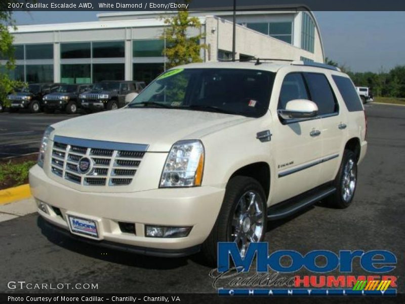 White Diamond / Ebony/Ebony 2007 Cadillac Escalade AWD
