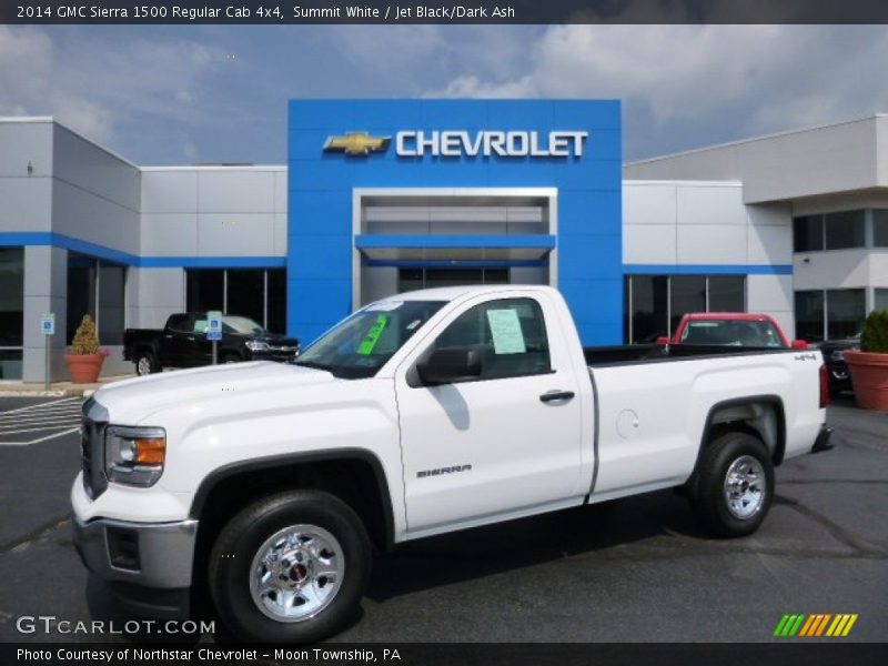 Summit White / Jet Black/Dark Ash 2014 GMC Sierra 1500 Regular Cab 4x4