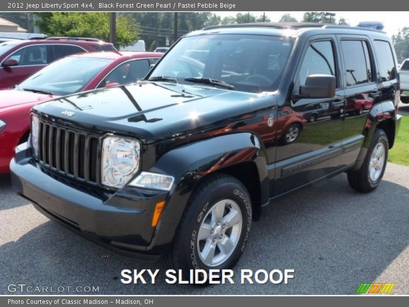 Black Forest Green Pearl / Pastel Pebble Beige 2012 Jeep Liberty Sport 4x4