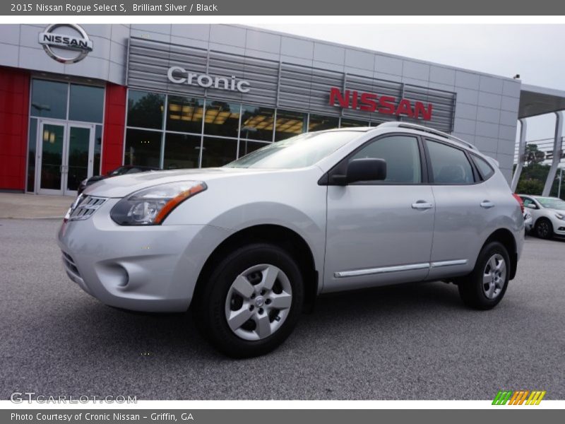Brilliant Silver / Black 2015 Nissan Rogue Select S