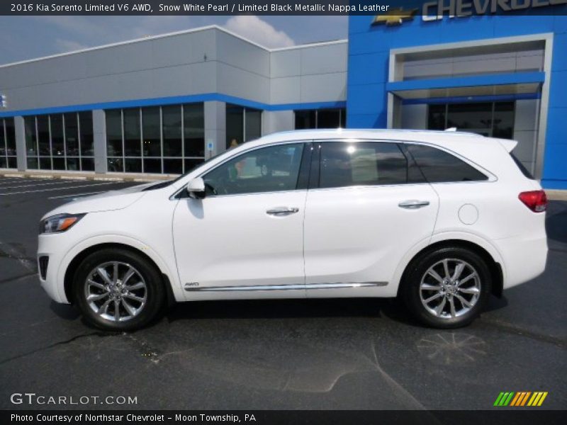 Snow White Pearl / Limited Black Metallic Nappa Leather 2016 Kia Sorento Limited V6 AWD
