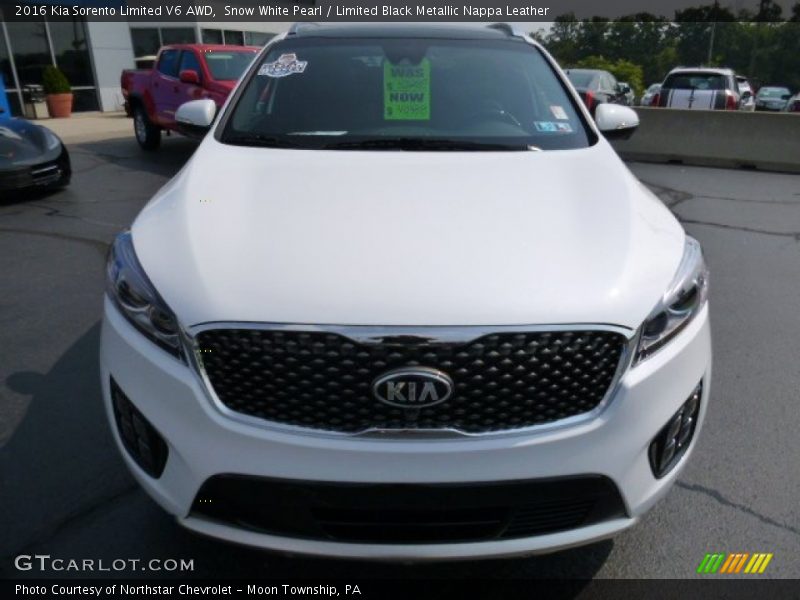 Snow White Pearl / Limited Black Metallic Nappa Leather 2016 Kia Sorento Limited V6 AWD