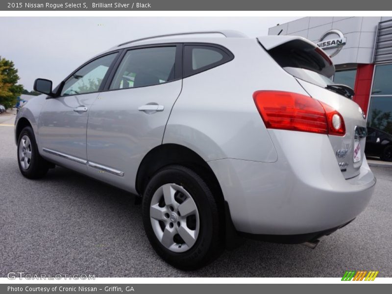 Brilliant Silver / Black 2015 Nissan Rogue Select S