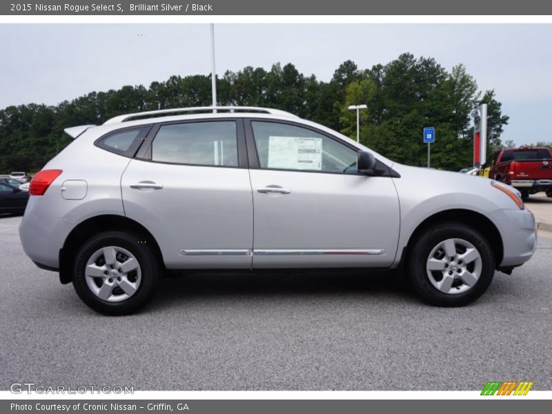 Brilliant Silver / Black 2015 Nissan Rogue Select S