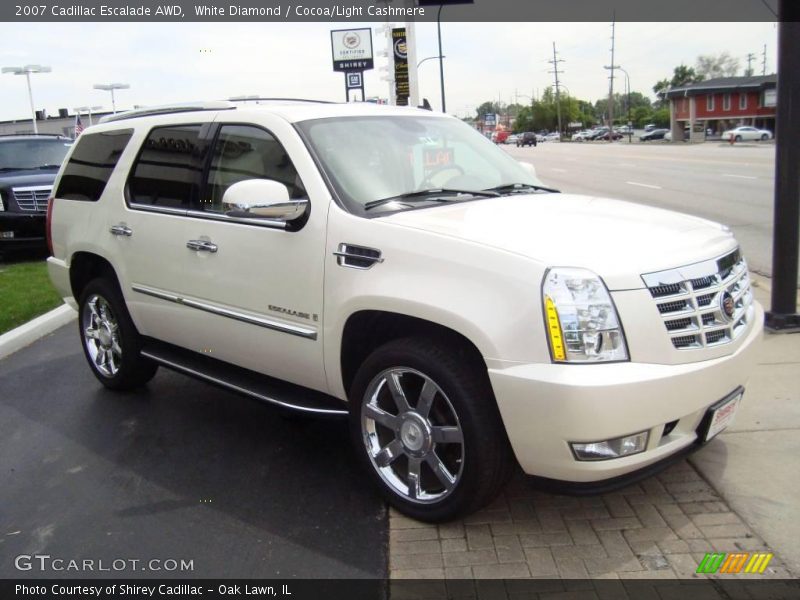 White Diamond / Cocoa/Light Cashmere 2007 Cadillac Escalade AWD