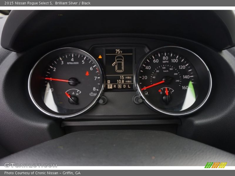 Brilliant Silver / Black 2015 Nissan Rogue Select S