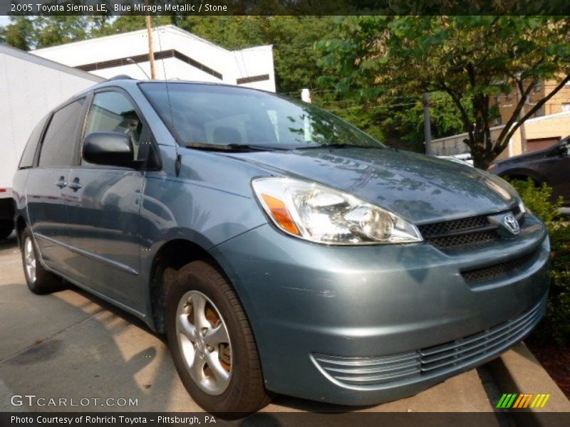 Blue Mirage Metallic / Stone 2005 Toyota Sienna LE