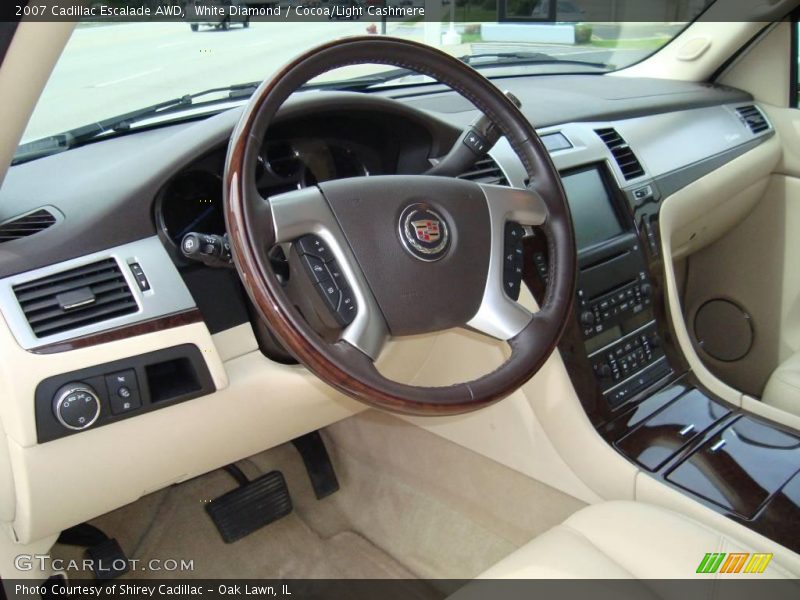 White Diamond / Cocoa/Light Cashmere 2007 Cadillac Escalade AWD