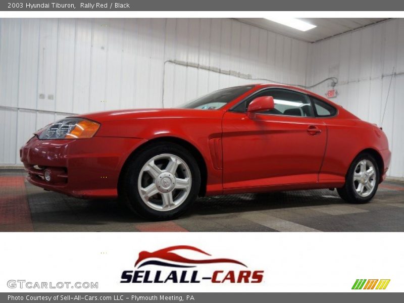 Rally Red / Black 2003 Hyundai Tiburon