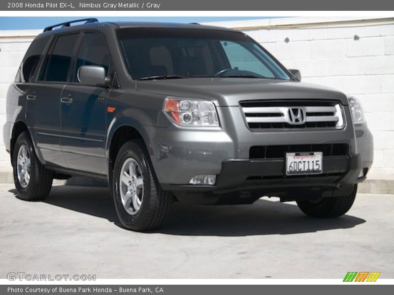 Nimbus Gray Metallic / Gray 2008 Honda Pilot EX-L