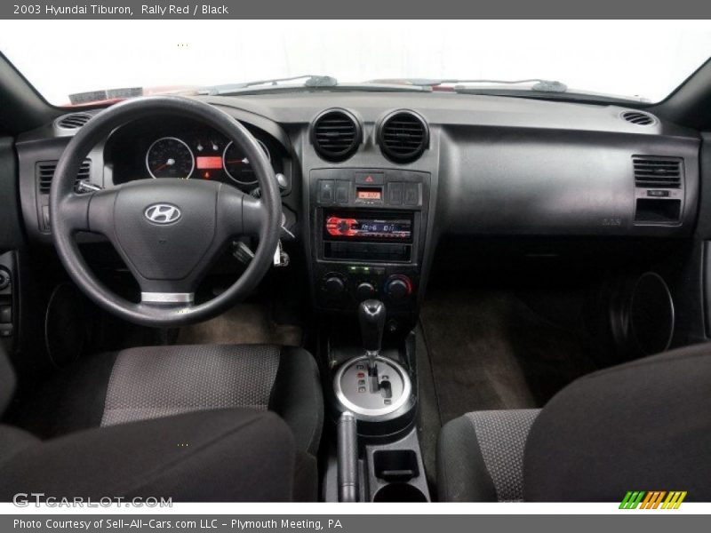 Rally Red / Black 2003 Hyundai Tiburon