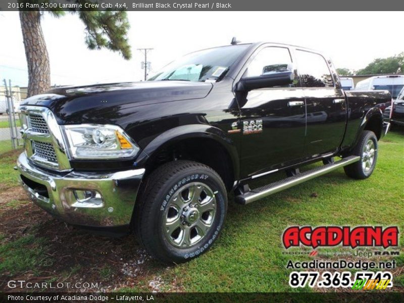 Brilliant Black Crystal Pearl / Black 2016 Ram 2500 Laramie Crew Cab 4x4