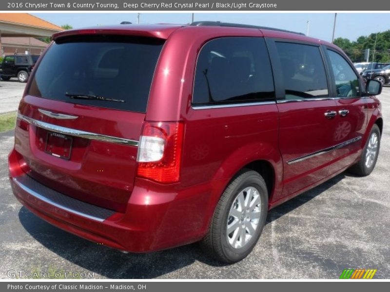 Deep Cherry Red Crystal Pearl / Black/Light Graystone 2016 Chrysler Town & Country Touring