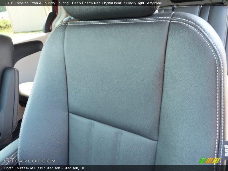 Deep Cherry Red Crystal Pearl / Black/Light Graystone 2016 Chrysler Town & Country Touring