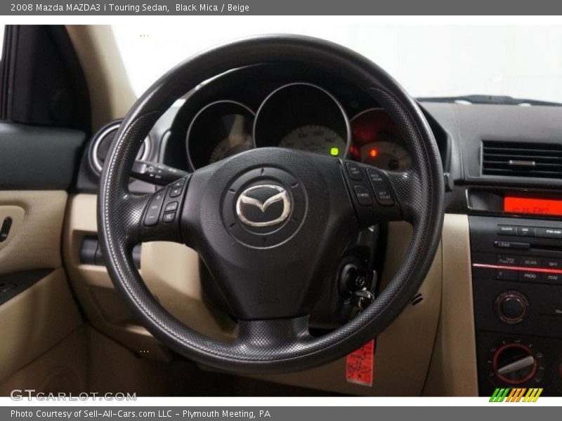 Black Mica / Beige 2008 Mazda MAZDA3 i Touring Sedan