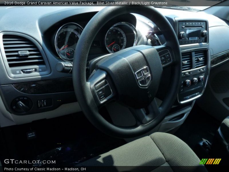 Billet Silver Metallic / Black/Light Graystone 2016 Dodge Grand Caravan American Value Package