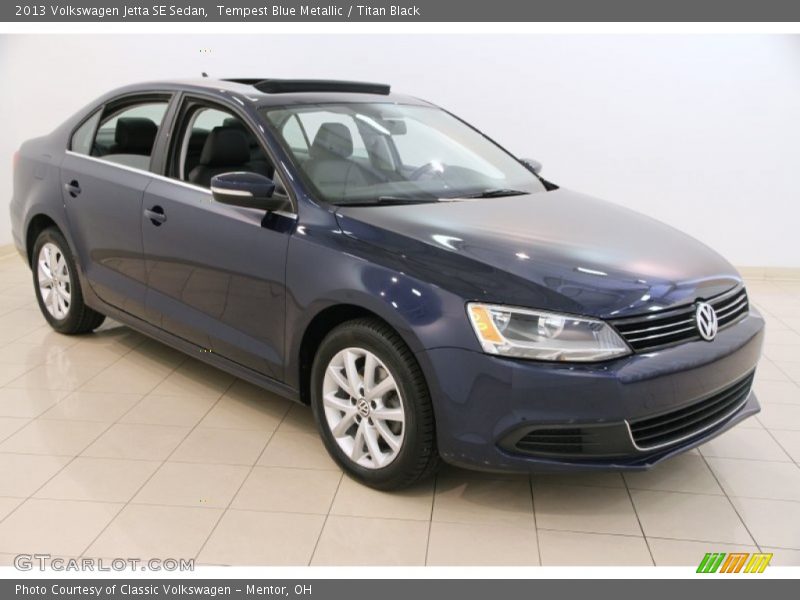 Tempest Blue Metallic / Titan Black 2013 Volkswagen Jetta SE Sedan