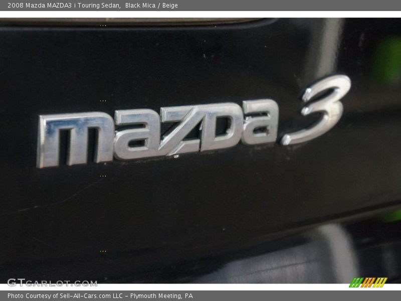Black Mica / Beige 2008 Mazda MAZDA3 i Touring Sedan