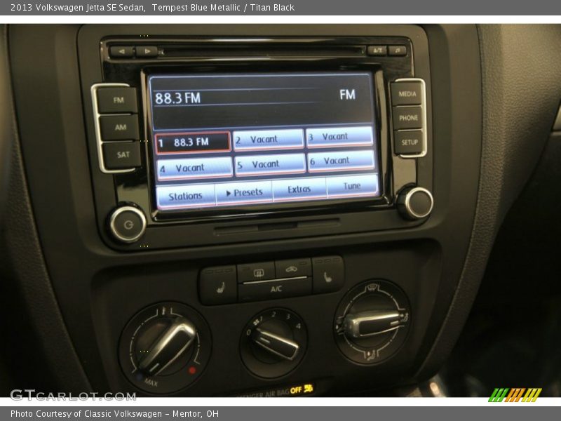 Tempest Blue Metallic / Titan Black 2013 Volkswagen Jetta SE Sedan
