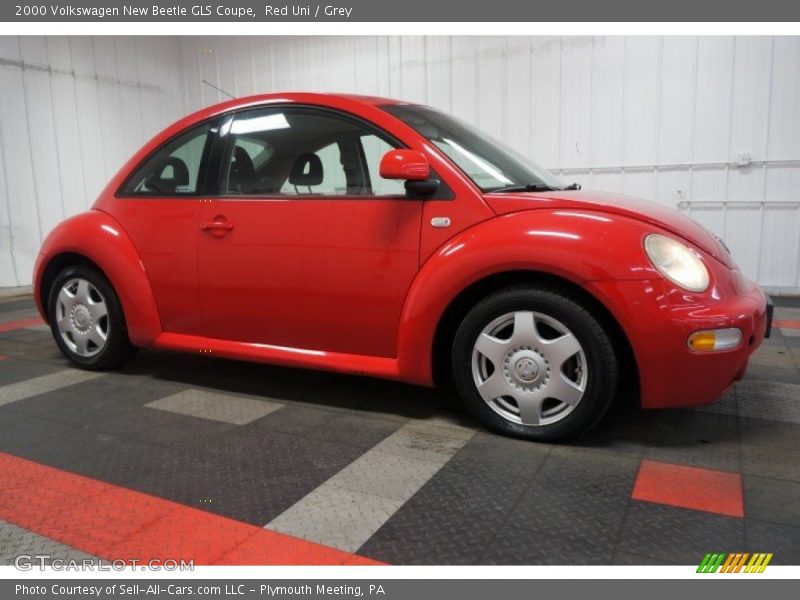 Red Uni / Grey 2000 Volkswagen New Beetle GLS Coupe